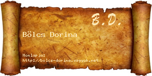 Bölcs Dorina névjegykártya