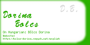 dorina bolcs business card